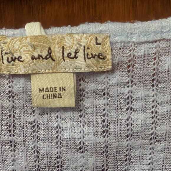 Women's ombre blue tunic top, size Large - Picture 3 of 4